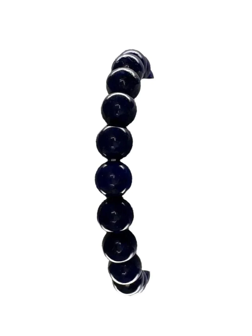 Royal Blue Natural Lapis Lazuli Beads Bracelet 8mm Certified 19.43g 6.5